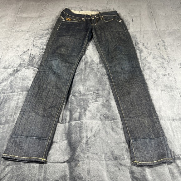 G-Star Denim - G-Star Midge Skinny Jeans Womens Size 27X32 Dark Blue Distressed Back Strap